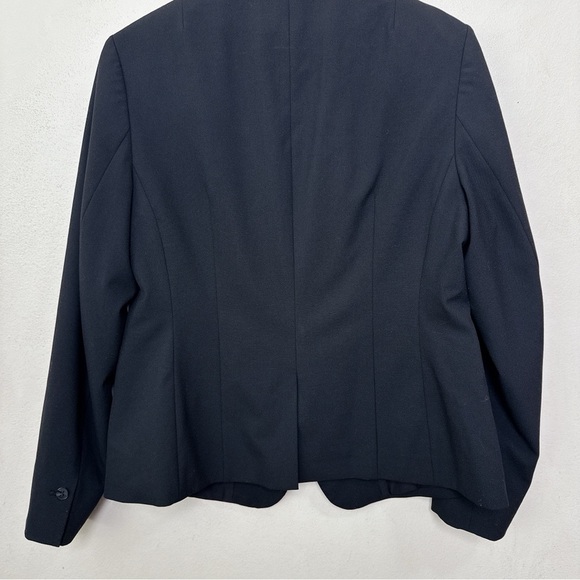 H&M Womens Medium Stretch Button Black Soft Blazer - Picture 12 of 13